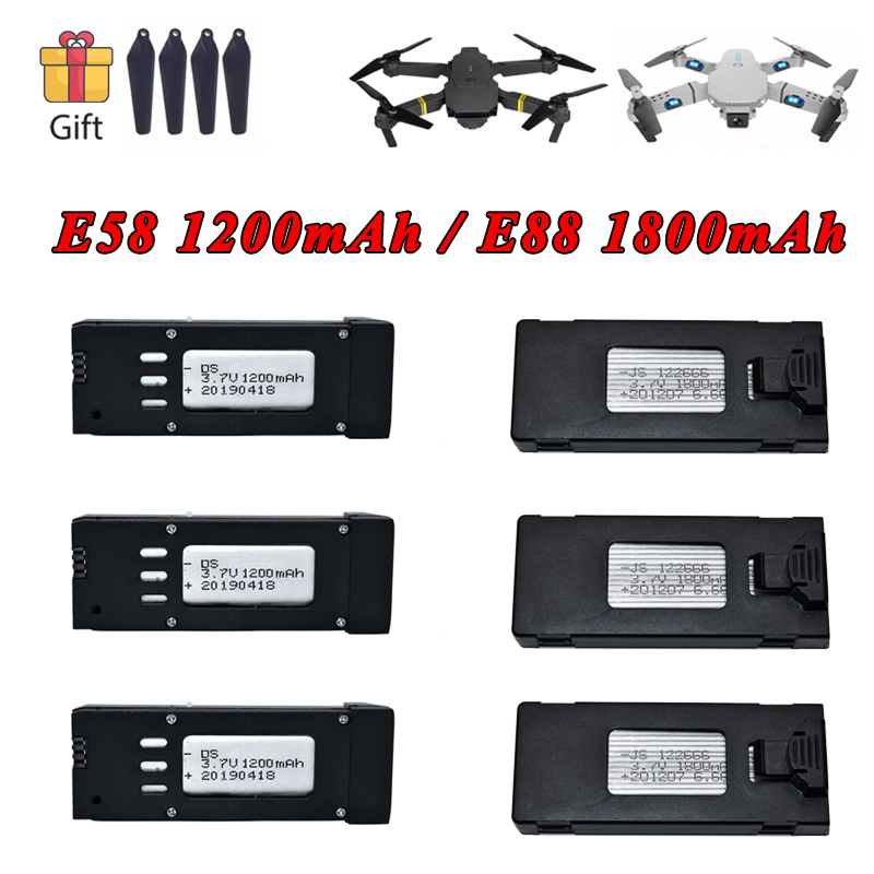 Eachine Drone E58 - 3.7V 1200mAh 1800mAh Lipo Batterij voor